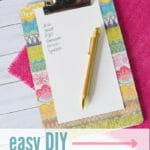 Turn your boring old clipboard into something fun with this easy paper craft!