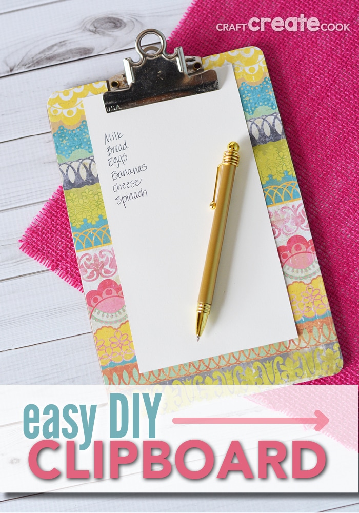 Turn your boring old clipboard into something fun with this easy paper craft!