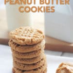 We love easy, delicious recipes at Craft Create Cook and these 3 ingredient peanut butter cookies are no exception, plus they're gluten free!