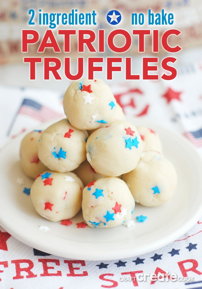 Patriotic Cookie Dough Truffles - Craft Create Cook