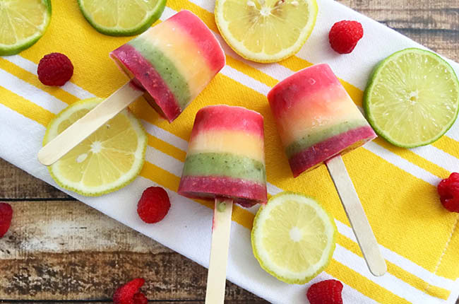You don't really need to have a party to make these rainbow party ice pops, but they will be a big hit if you do!