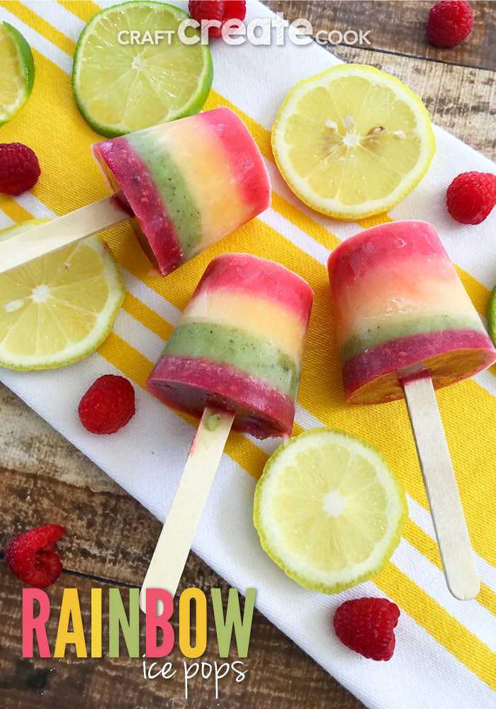 You don't really need to have a party to make these rainbow party ice pops, but they will be a big hit if you do!