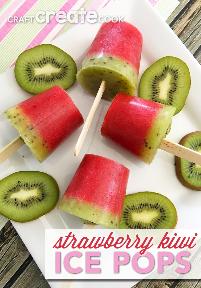 With only three ingredients, these strawberry kiwi ice pops will be a big hit this summer.