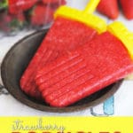 With only 1 ingredient these Strawberry Fruit Popsicles are easy to make and delicious!