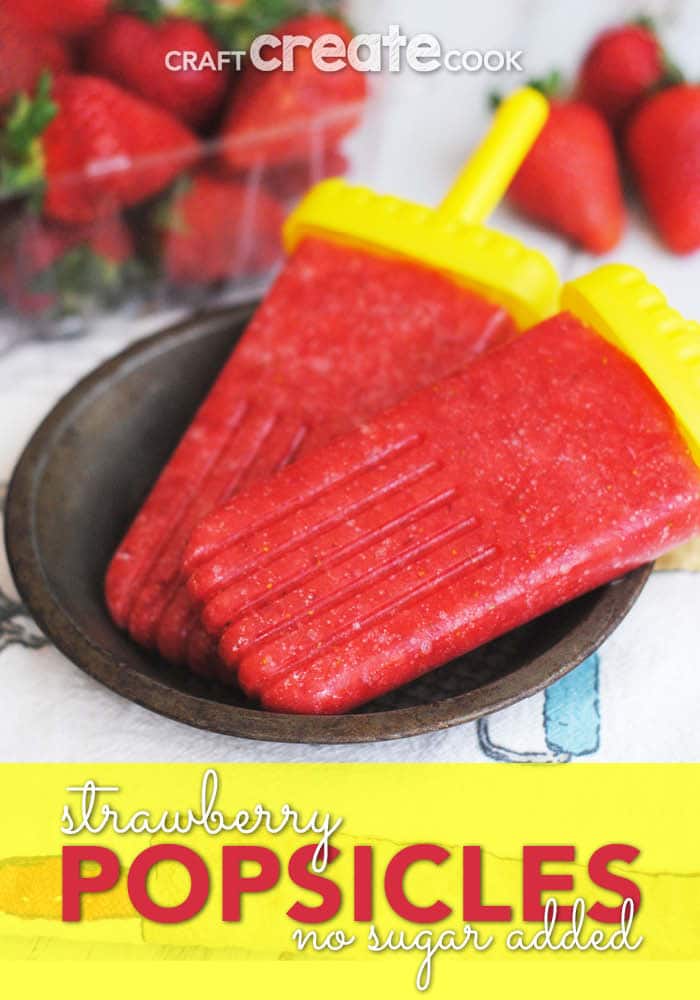 With only 1 ingredient these Strawberry Fruit Popsicles are easy to make and delicious!
