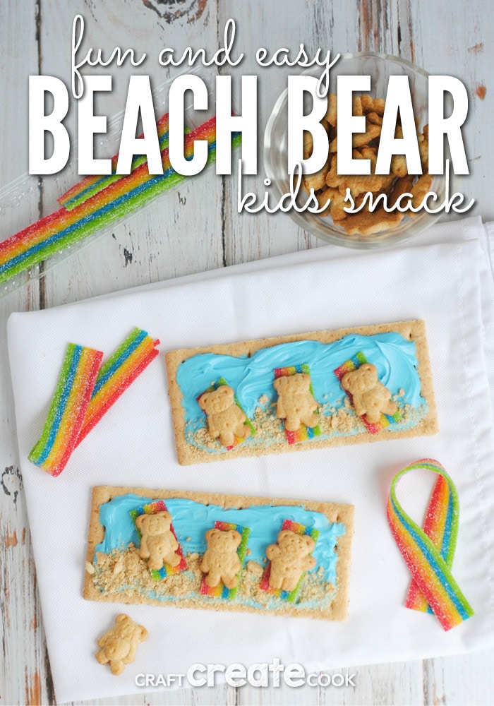 Fun Beach Bear Kids Snack - Craft Create Cook