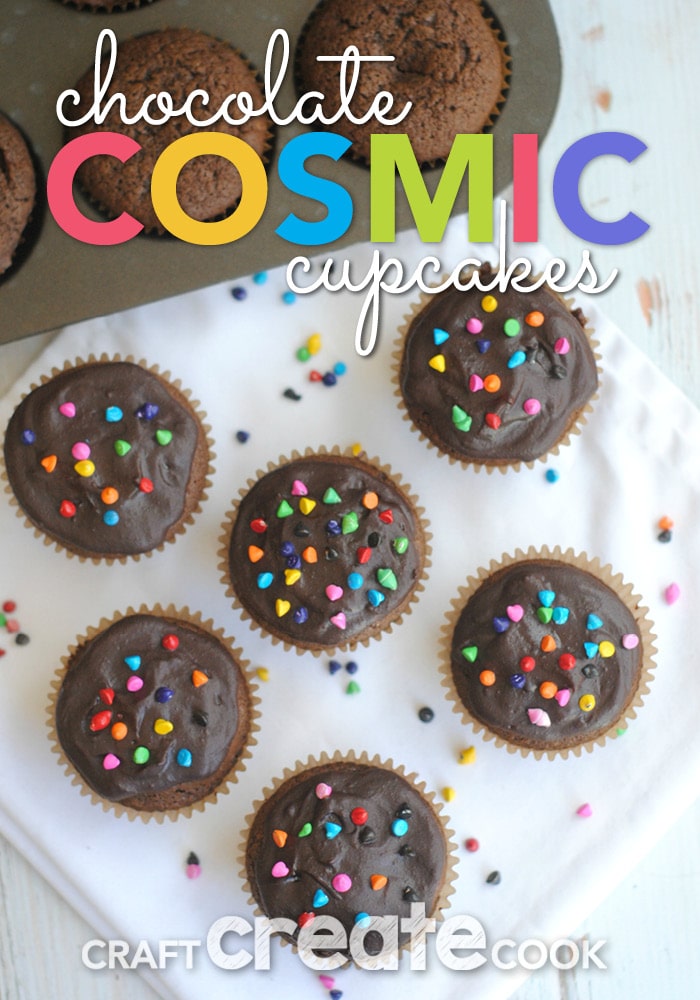 You will love these rich chocolately cosmic cupcakes!