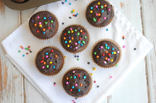 You will love these rich chocolately cosmic cupcakes!
