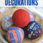 These quick and easy Patriotic Rag Balls will be perfect for your holiday table decor!