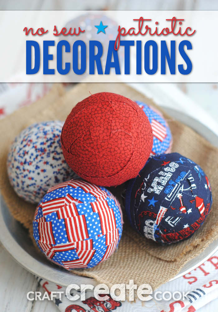 These quick and easy Patriotic Rag Balls will be perfect for your holiday table decor!