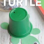 This upcycled k-cup turtle craft is super cute, fun and easy for kids!