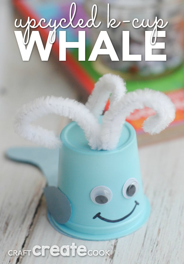 The kids will love this cute upcycled whale craft! 