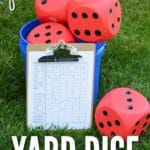 Outdoor lawn games are a must for summer! Our DIY Yard Dice Game will be a hit at your next gathering!