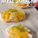 Sriracha sauce is not something I typically keep in my house, but these cheesy apple siracha bites are always a big hit and I've been taking them to most of the outings we are invited to!