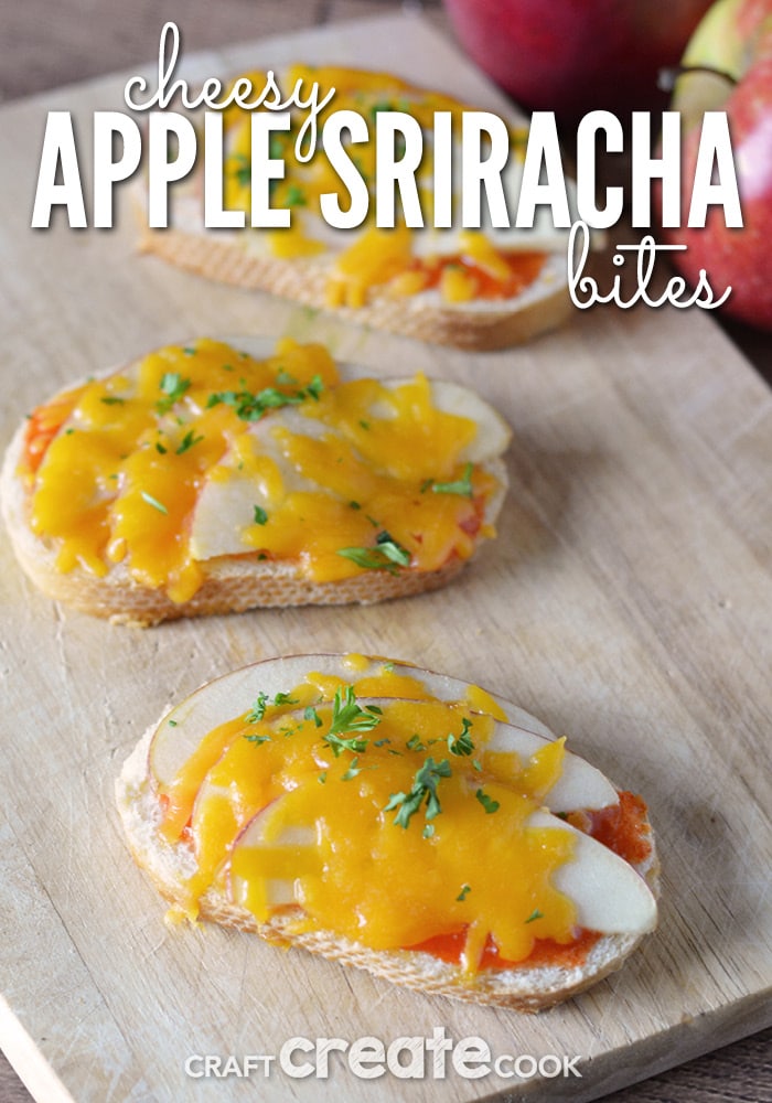 Sriracha sauce is not something I typically keep in my house, but these cheesy apple siracha bites are always a big hit and I've been taking them to most of the outings we are invited to!