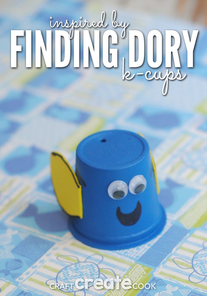 Your kids will love this fun and easy Finding Dory k-cup craft! 