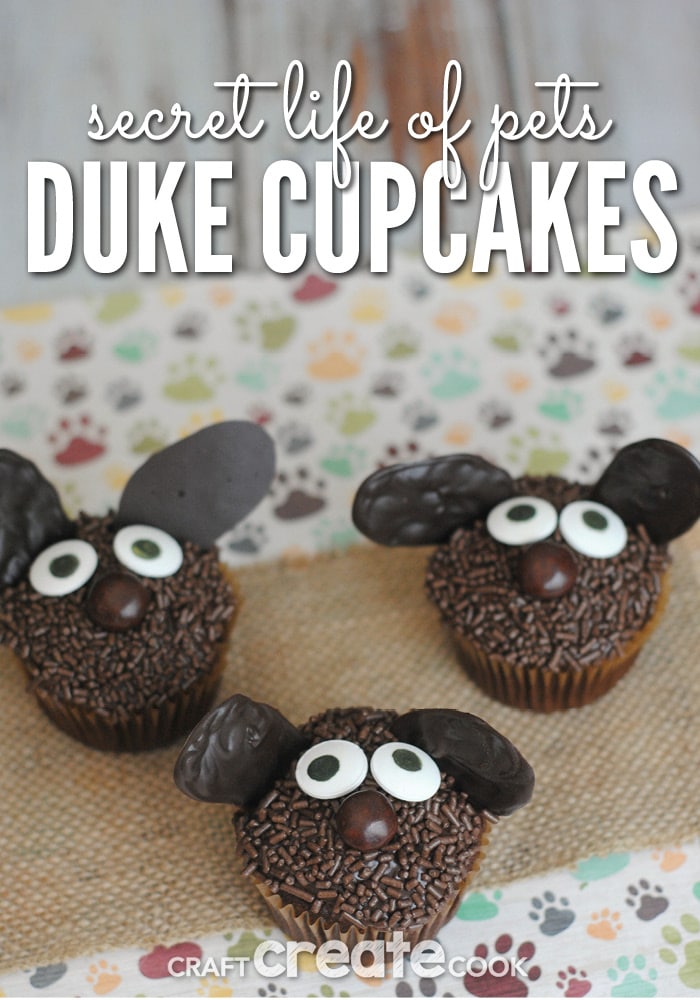 Kids will love these adorable Secret Life of Pets Duke Cupcakes!