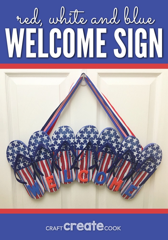 If you love summer time and flip flops, this easy DIY flip flop welcome sign is for you.
