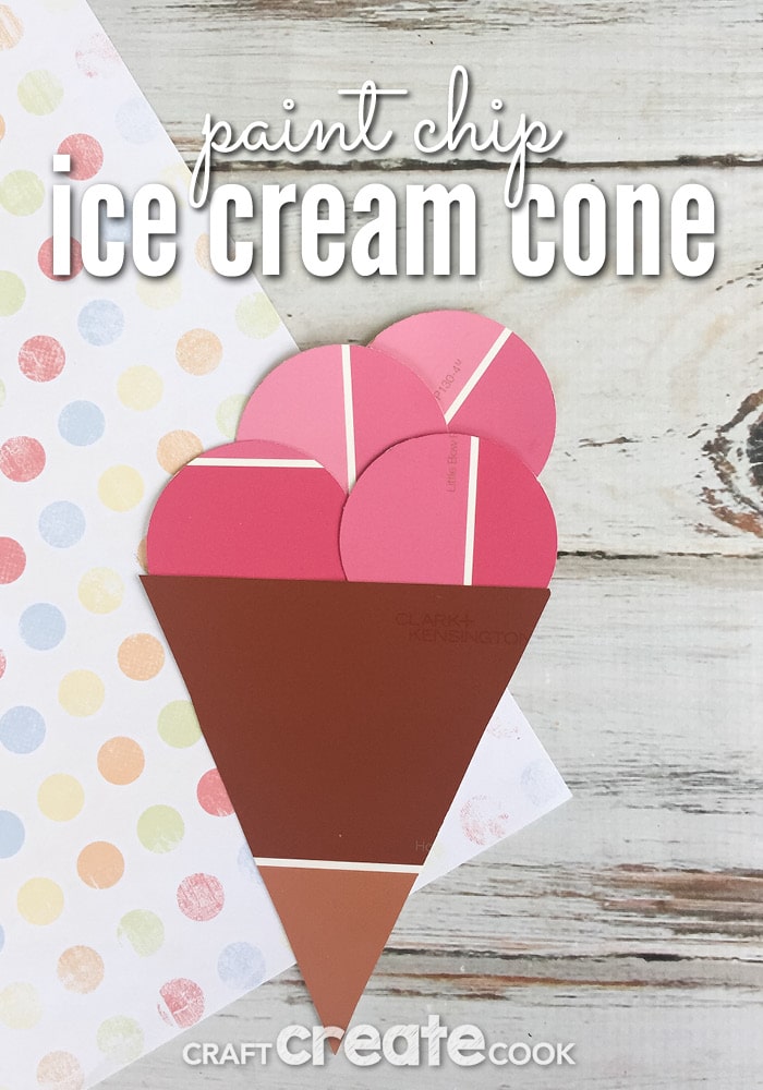 This adorable Ice Cream Paint Chip craft is fun and easy to make!
