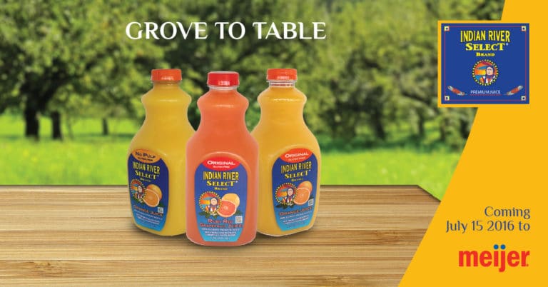 Find Indian River Select Brand juices at your local Meijer store!