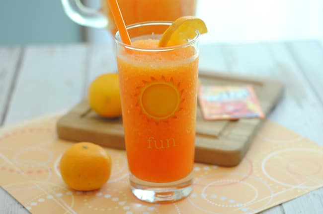 Your kids will love this kid friendly orange Kool-Aid slushie!