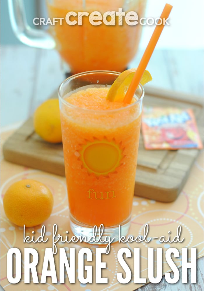 Your kids will love this kid friendly orange Kool-Aid slushie!