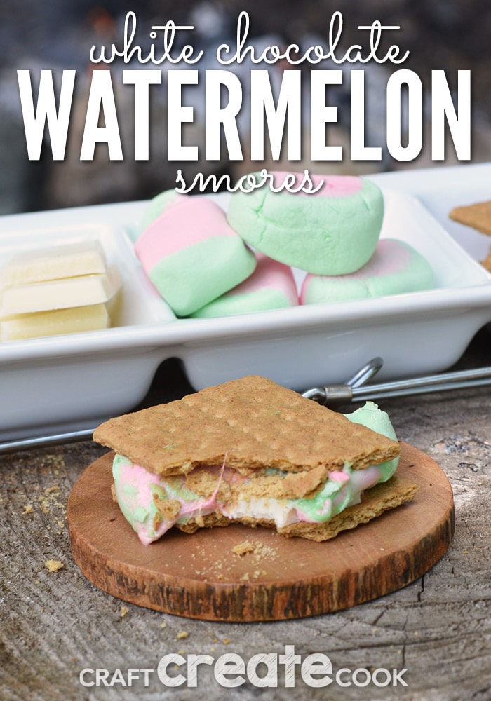 Using white chocolate and watermelon marshmallows, you'll be surprised how tasty this gourmet smore really is.