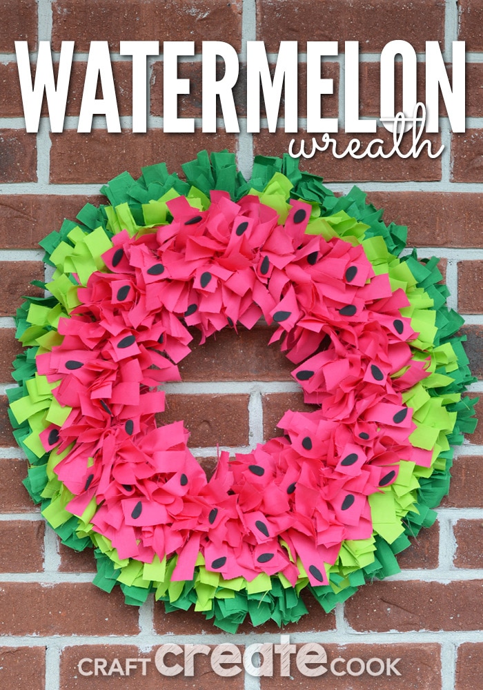 Nothing says summer like this easy watermelon wreath!