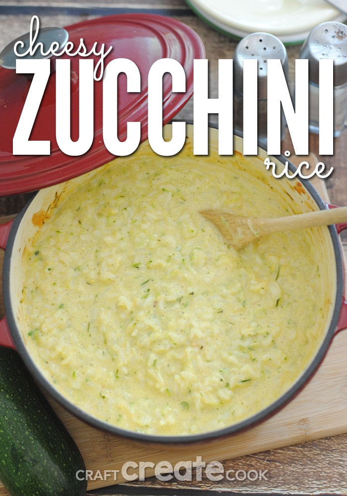 This Cheesy Zucchini Rice Recipe is delicious and perfect for fall!