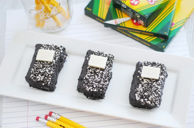 These Mini Rice Krispie Treat Composition Books are as cute as they are yummy!