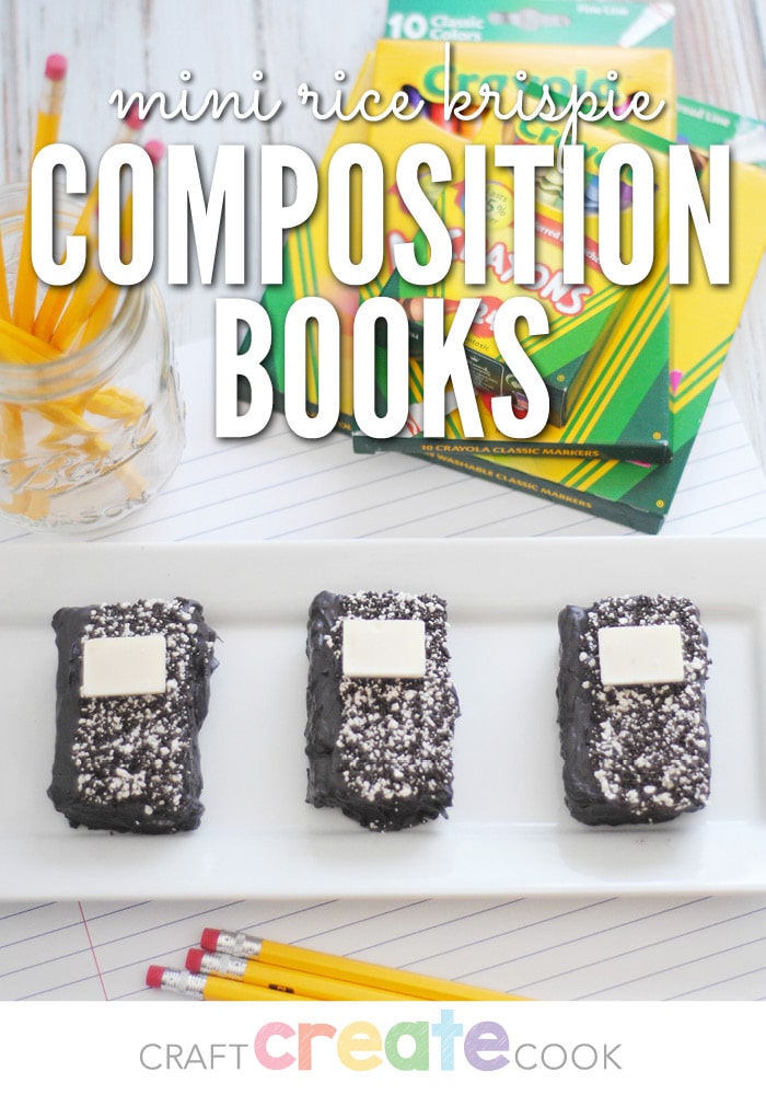 These Rice Krispie Treat Composition Books are as cute as they are yummy!