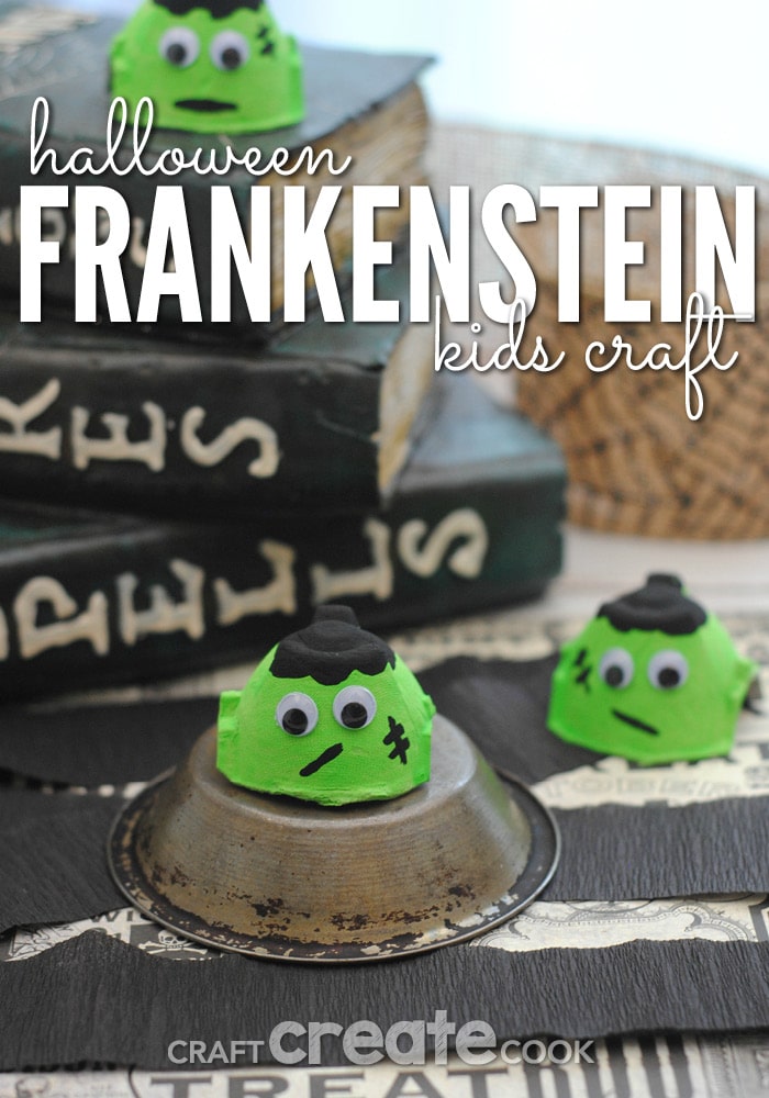 The kids will love this easy Halloween Frankenstein craft!