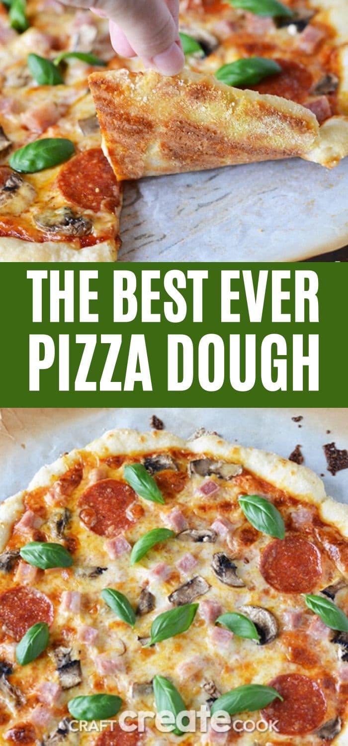 Homemade 2 Ingredient Pizza Dough - Craft Create Cook