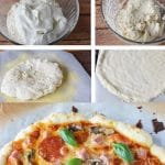 Pizza dough collage