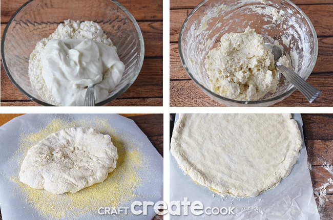 Sounds too good to be true, but this 2 ingredient homemade pizza dough is amazing. You'll want to make it for dinner tomorrow!