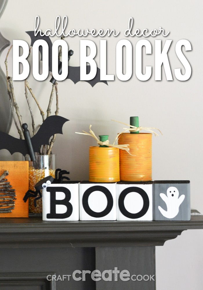 If you're looking for easy and cute Halloween decorations for your home, these BOO Blocks will fit in flawlessly with your decor.