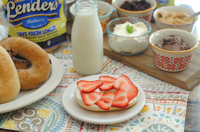 This DIY Lender's Bagel Breakfast Bar will be a hit with your family!