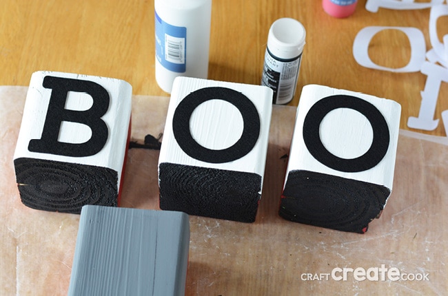 If you're looking for easy and cute Halloween decorations for your home, these BOO Blocks will fit in flawlessly with your decor.