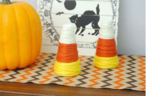 This easy DIY Candy Corn decor will look great all through the fall season and Halloween!