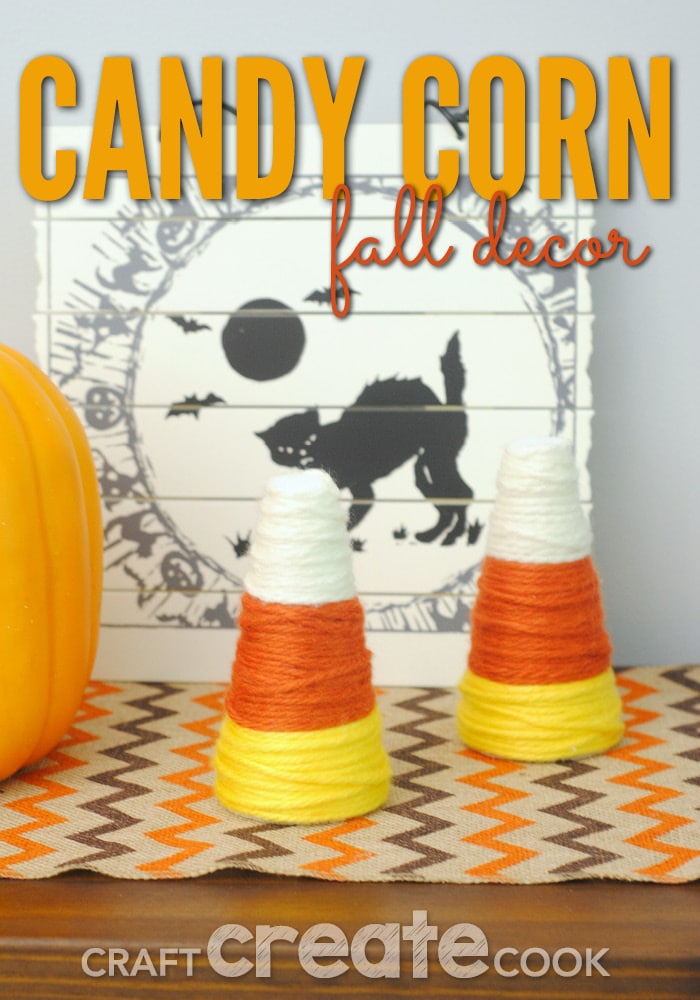 This easy DIY Candy Corn decor will look great all through the fall season and Halloween!