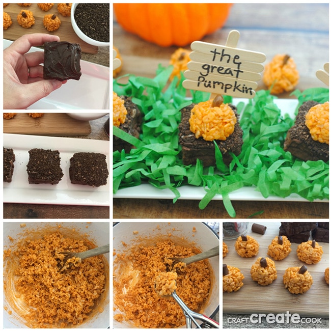 These easy, pumpkin patch Halloween Treats are perfect for class parties!