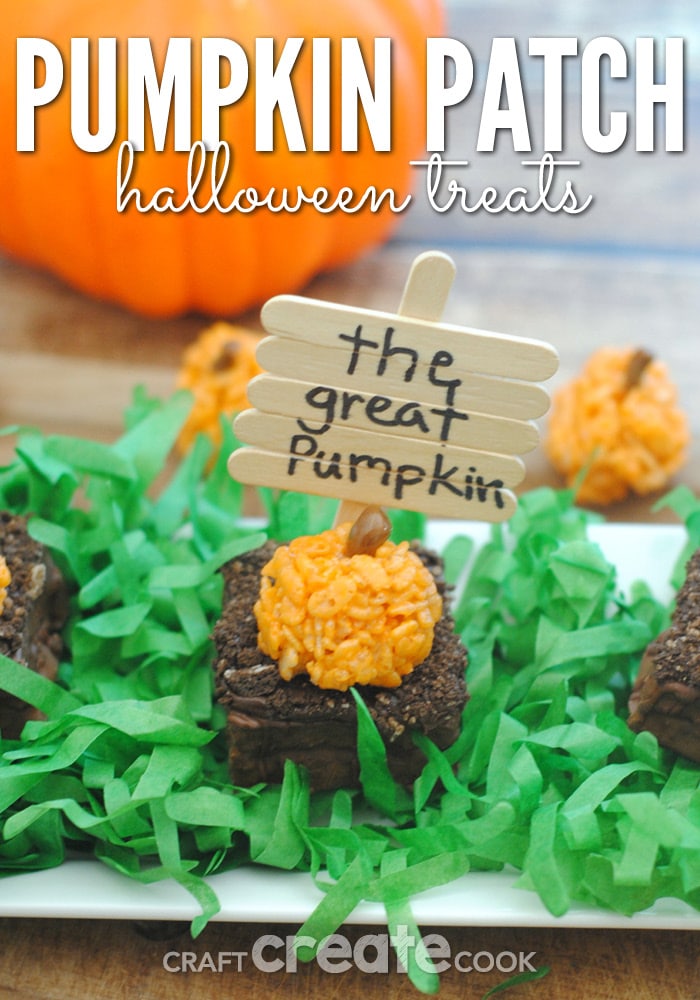 These easy, pumpkin patch Halloween Treats are perfect for class parties!