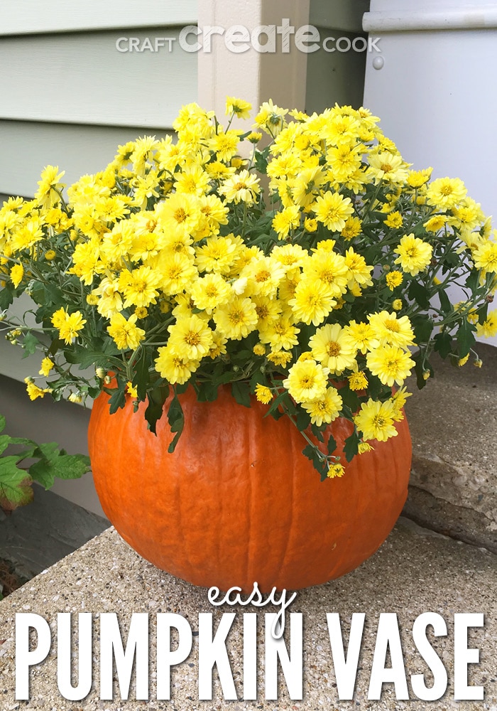 If you're like me and love decorating for different seasons and holidays, you'll want to make this adorable Pumpkin Vase for your house and front porch or give it as a gift.