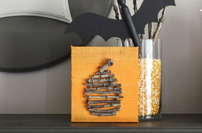 You'll love this easy to make rustic twig pumpkin as part of your Halloween decorations!