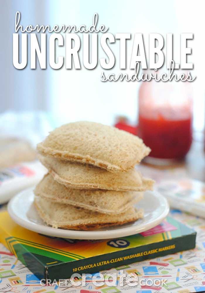 Don't waste your money on expensive Uncrustable Sandwiches when you can make your own at home for pennies and make large batches to freeze for school lunches.