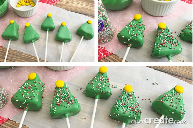 If you're like me and always looking for a fun and creative treat for the holidays, these Christmas Tree Marshmallow Pops are all that and more!