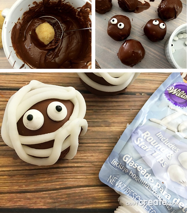 Still searching for a cute Halloween treat? Look no further, these Mummy Cake Truffles will make your eyes and tummy happy.