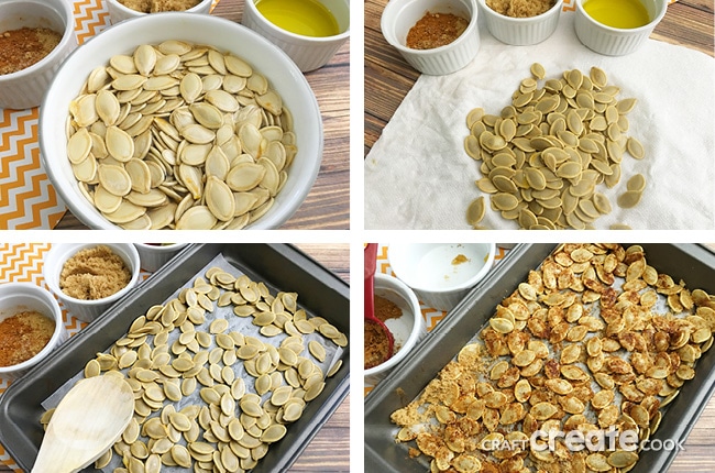 Save those pumpkin seeds from your carved pumpkins and make some delicious baked pumpkin pie pumpkin seeds.