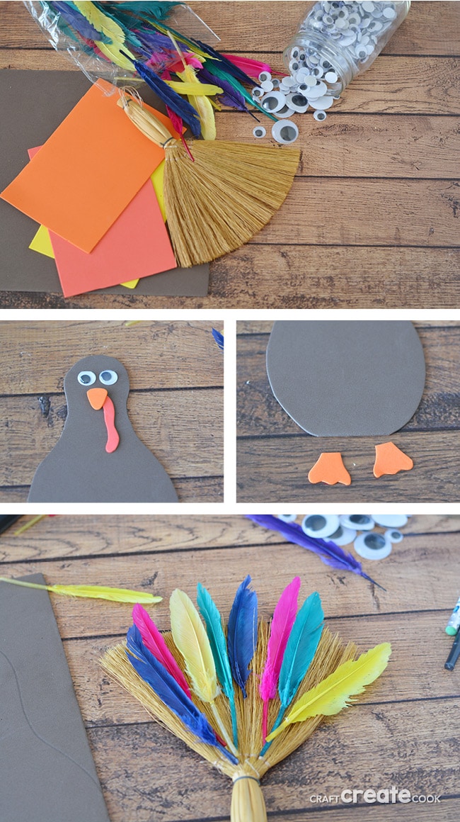 This Thanksgiving turkey craft is easy to make and looks great in your home.