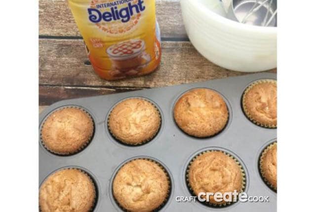 These Caramel Macchiato Cupcakes are delicious and perfect with a cup of coffee! 